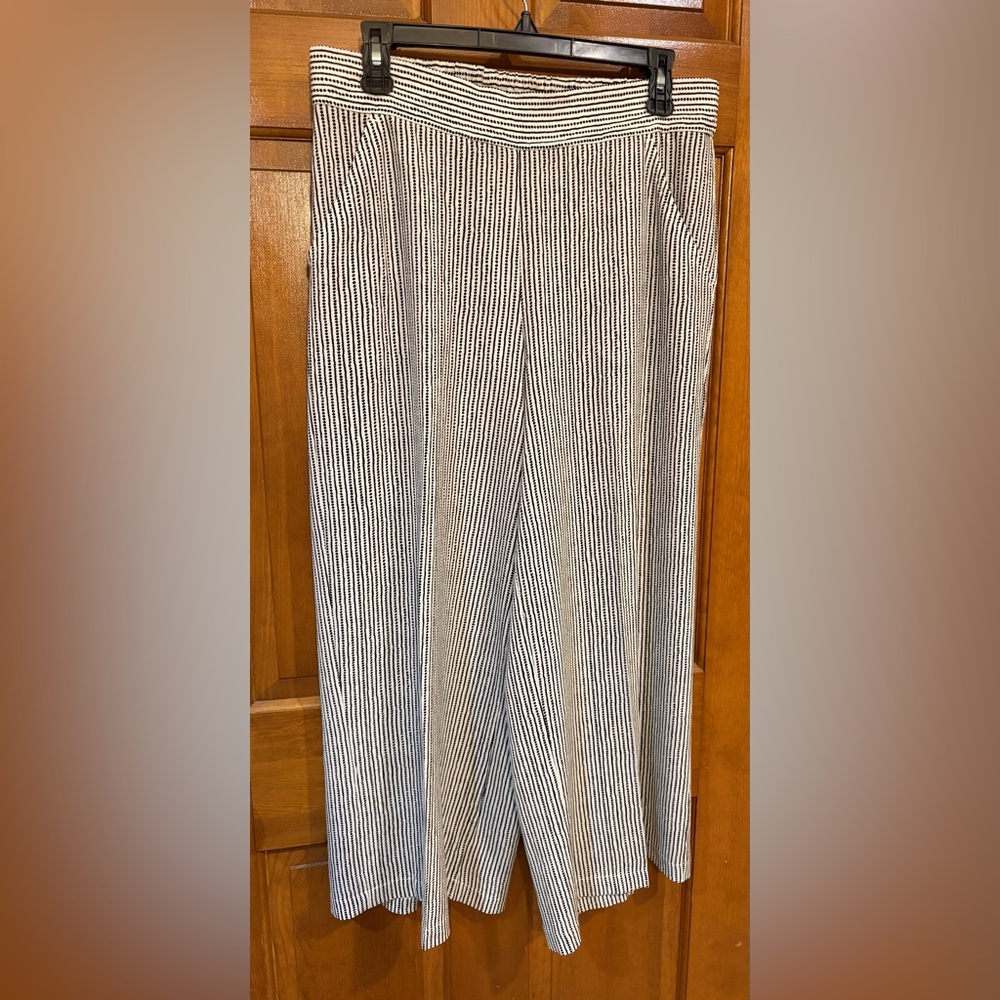 Max Studio Black and White Striped Pants